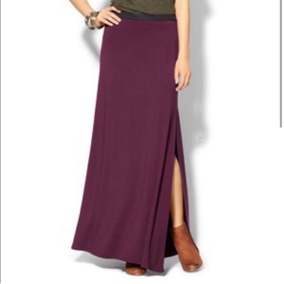 Free People Plum Stretch Maxi Skirt - Picture 2 of 10